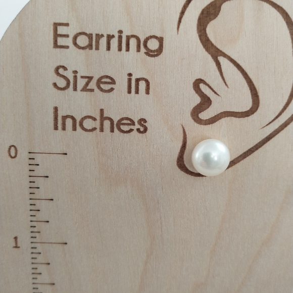 Genuine Pearl and Sterling Silver earrings - Picture 1 of 6